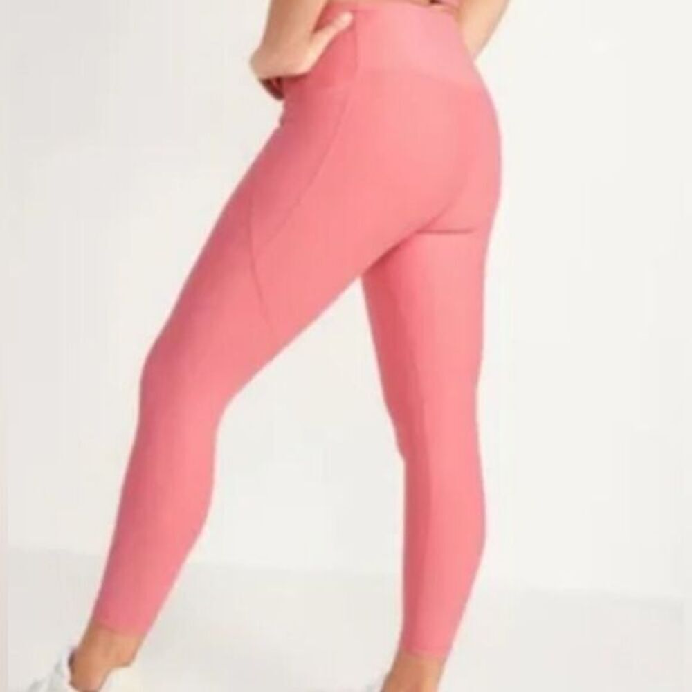 NWOT Old Navy Plus Size Powersoft Pink High-Waisted Leggings with Pockets- 3X